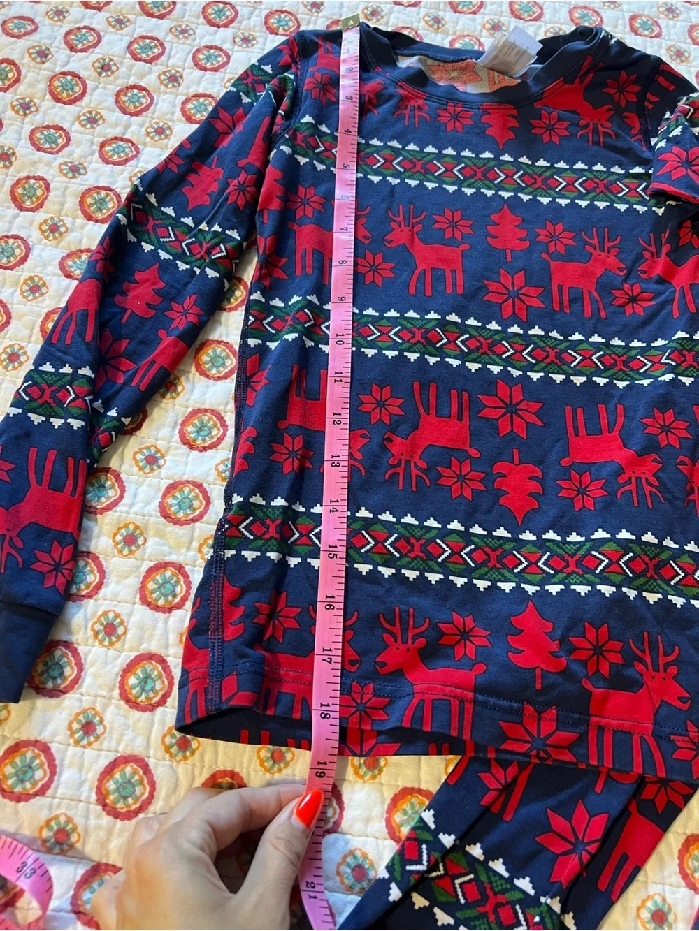EUC Hanna Andersson Holiday Lyocell Bamboo Pajama Set size 8